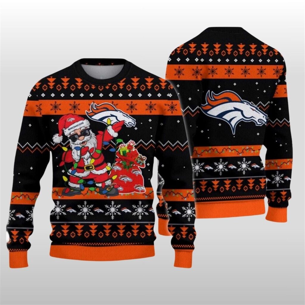 2025 Christmas Broncos Santa Claus Ugly Sweater 9 2025 Christmas Broncos Santa Claus Ugly Sweater