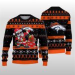 2025 Christmas Broncos Santa Claus Ugly Sweater