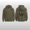 2025 Commanders Military Salute To Service Olive Hoodie