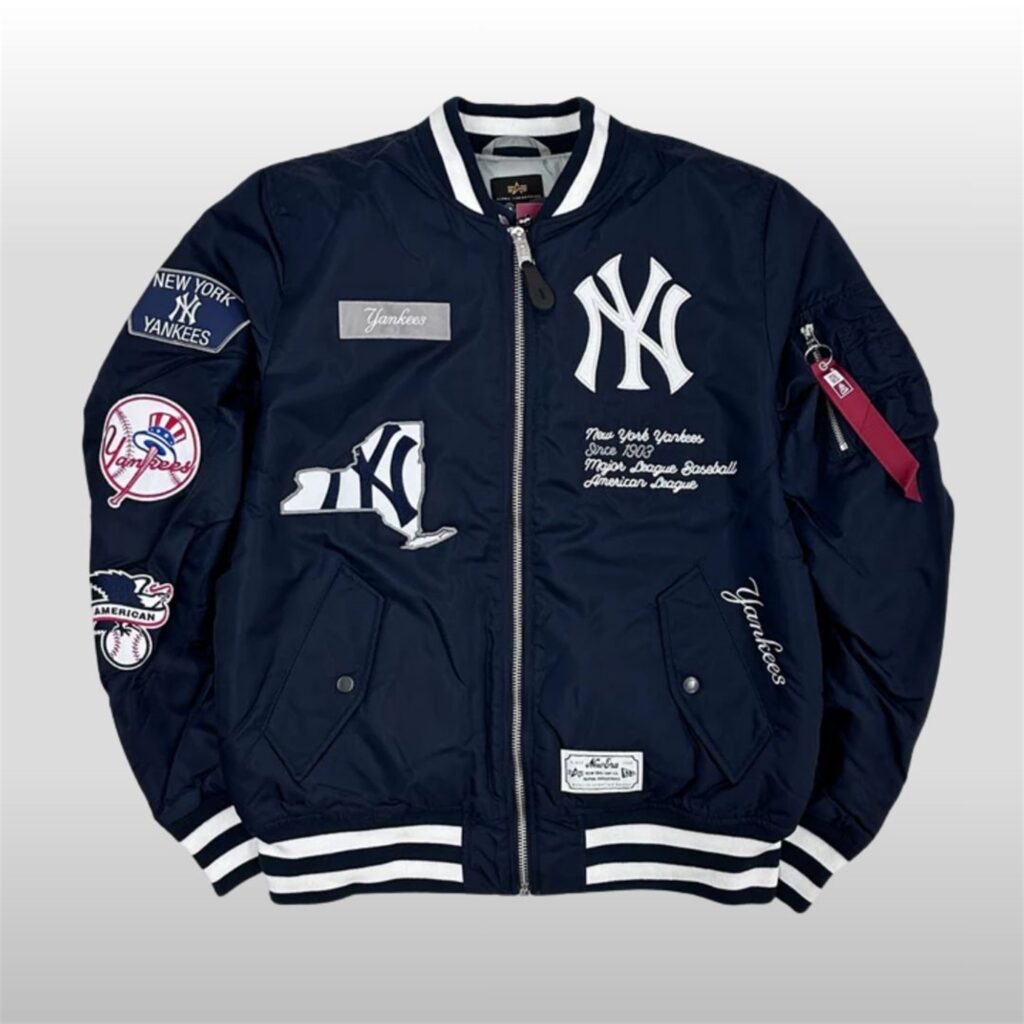 2025 NY Yankees Alpha Industries Bomber Jacket 1 2025 NY Yankees Alpha Industries Bomber Jacket