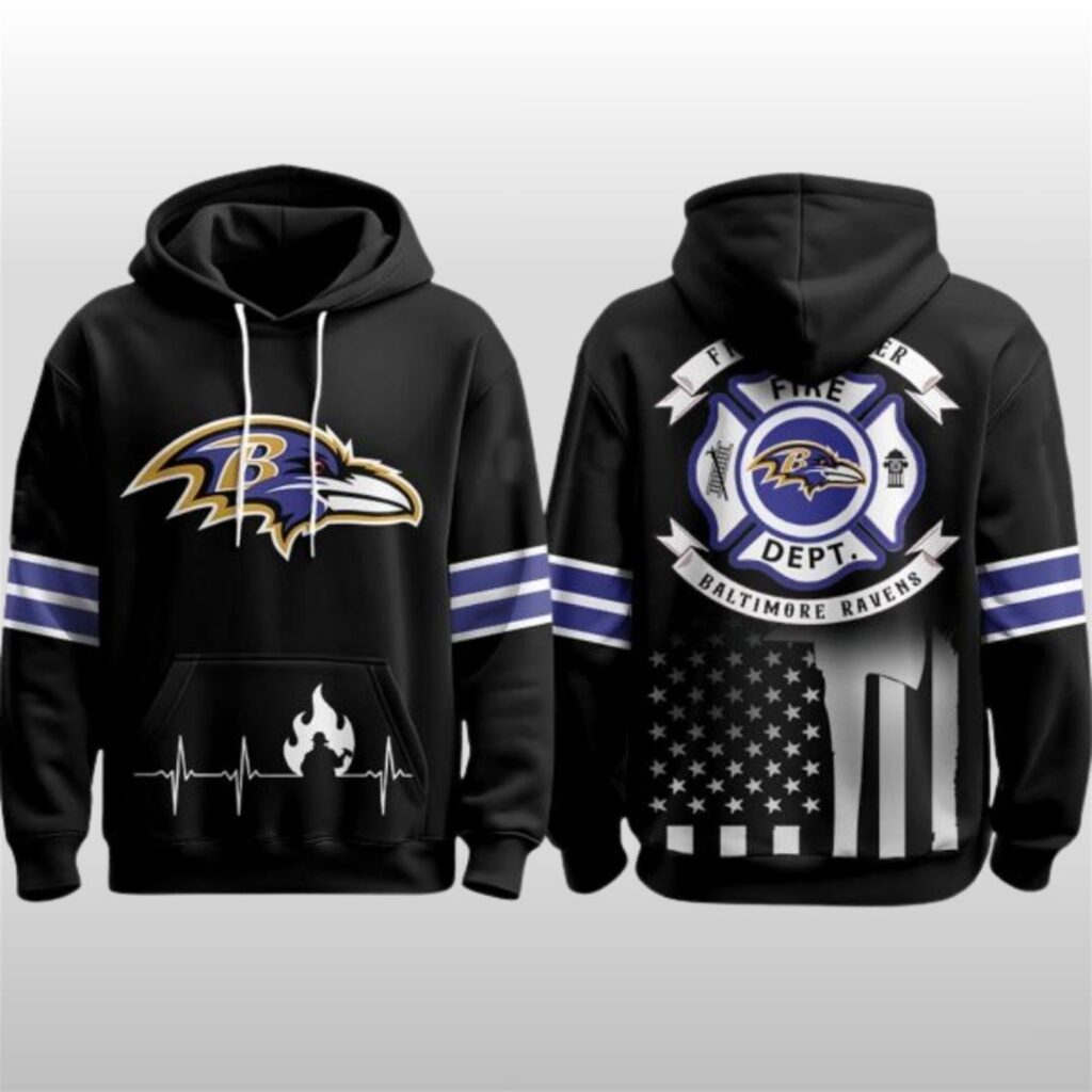 2025 Ravens Firefighter Appreciation Day Hoodie 3 2025 Ravens Firefighter Appreciation Day Hoodie