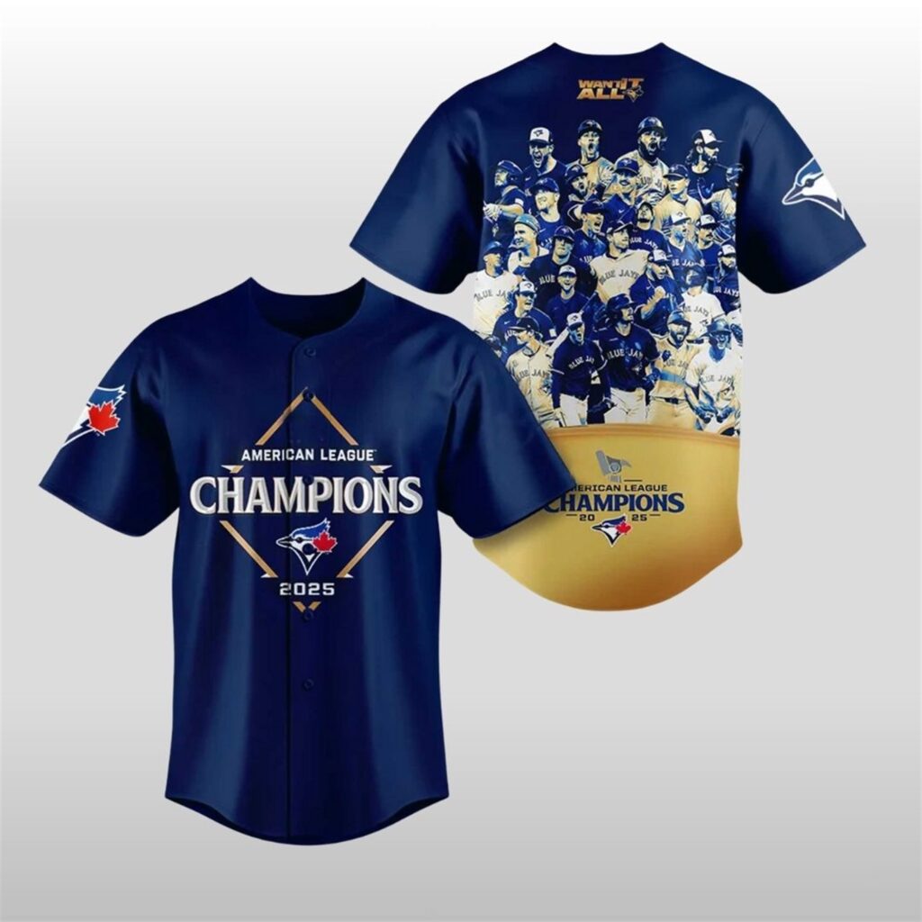 Blue Jays 2025 American League Champions Jersey 3 Blue Jays 2025 American League Champions Jersey