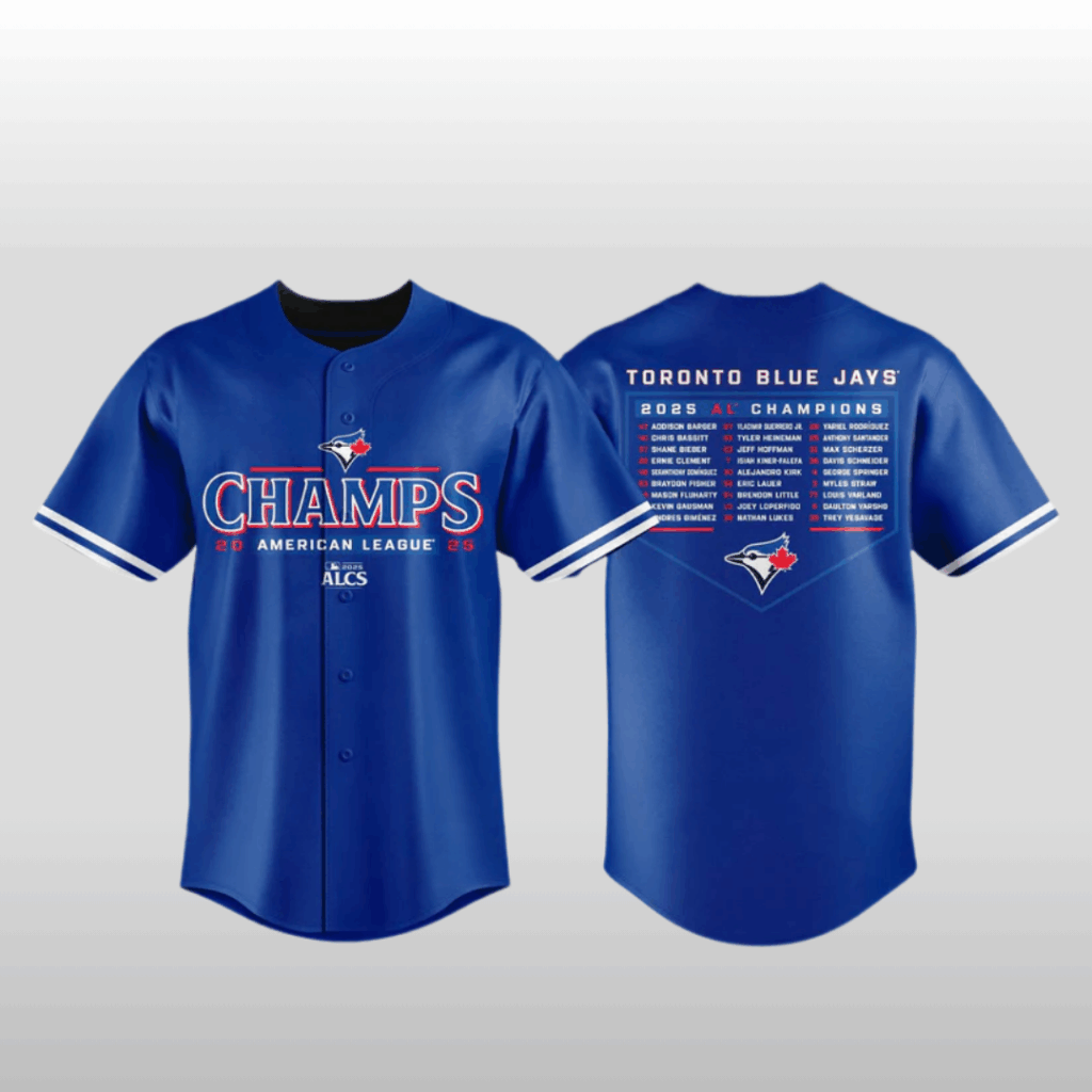 Blue Jays 2025 American League Champions Roster Jersey 5 Blue Jays 2025 American League Champions Roster Jersey