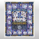 Dodgers Baseball 2025 Champions Blanket