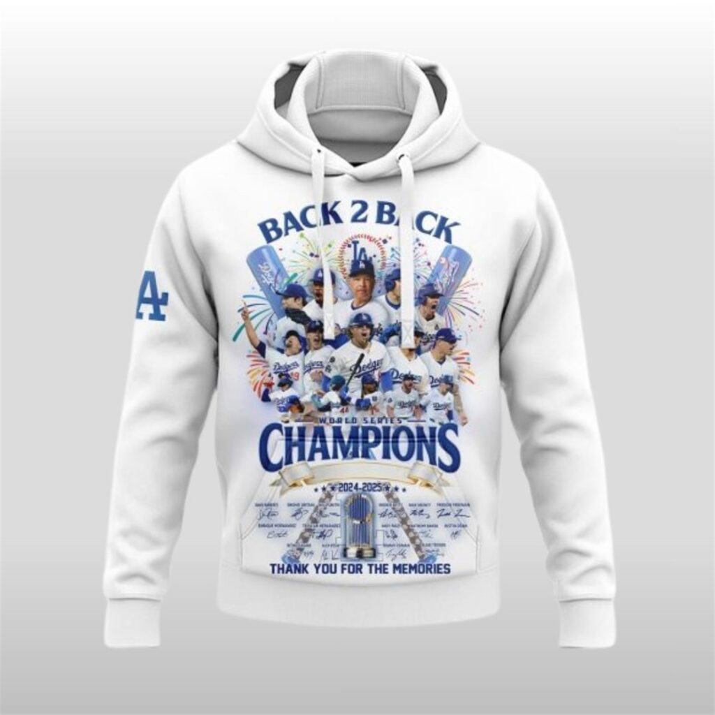 2025 LA Dodgers World Series Champions Thank You For The Memories Hoodie 3 2025 LA Dodgers World Series Champions Thank You For The Memories Hoodie