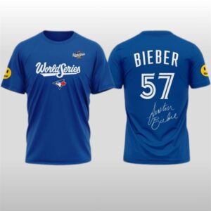 2025 Blue Jays Justin Bieber #57 World Series Shirt