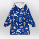 Josh Allen 17 Buffalo Football Unisex Blanket Hoodie