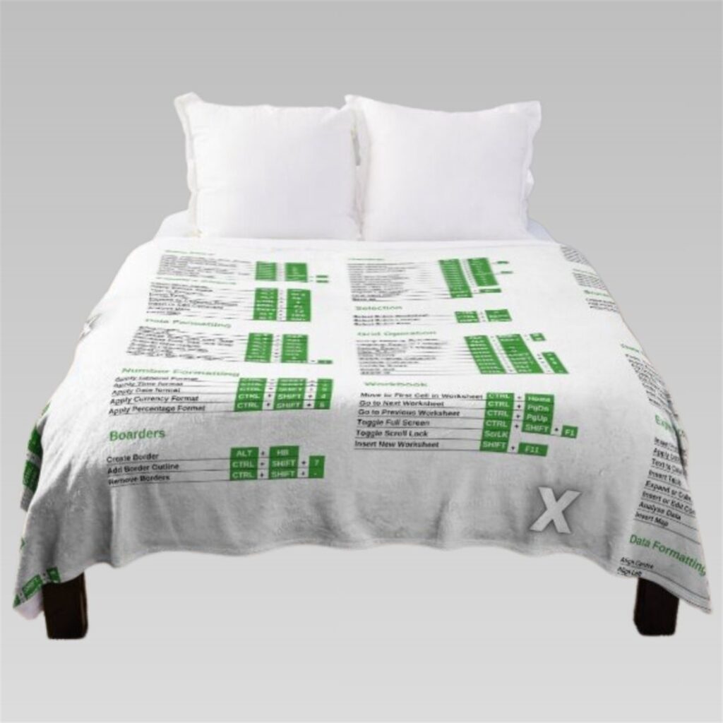 Microsoft Excel Bedding Set Untitiled Speadsheet