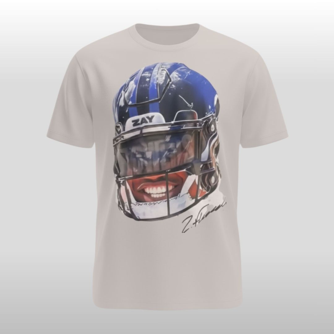 Ravens-Zay-Flowers-Helmet-Signature-Shirt Ravens Zay Flowers Helmet Signature Shirt