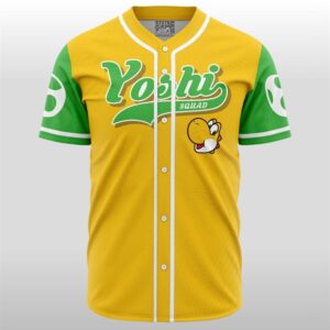 Yellow Yoshi Squad Mario Bros Baseball Jersey