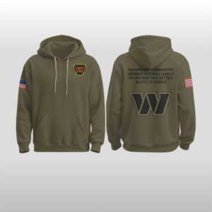 2025 Commanders Military Salute To Service Olive Hoodie