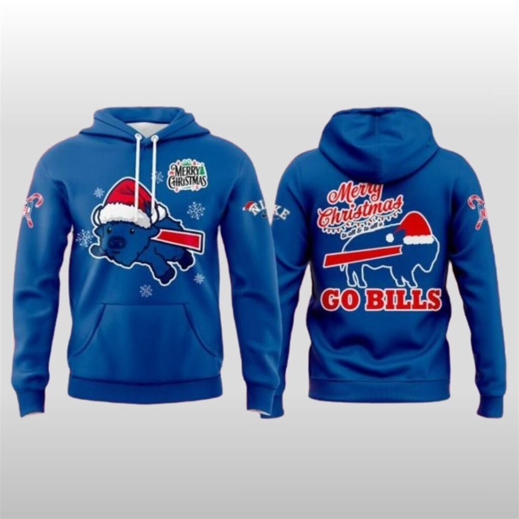 Bills Merry Christmas 2025 Go Bills Holiday Hoodie