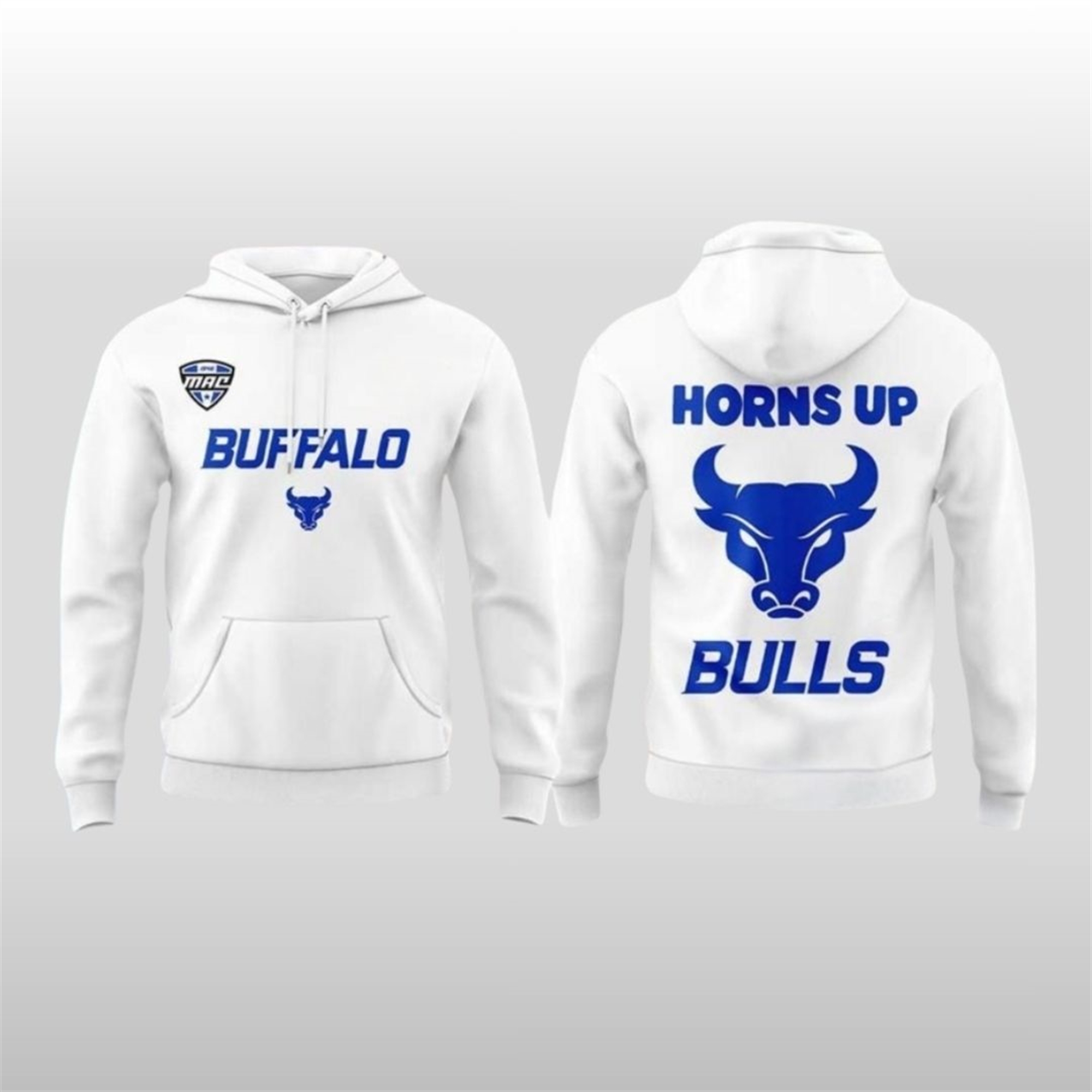 2025 Buffalo Bulls Horns Up Hoodie 2025 Buffalo Bills Horns Up Hoodie