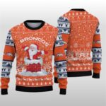 2025 Christmas Broncos Santa Ugly Sweater