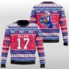 2025 Christmas Buffalo Bills Josh Allen 17 Ugly Sweater