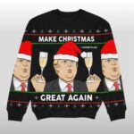 2025 Christmas Donald Drunk Make Christmas Great Again Ugly Sweater