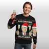 2025 Christmas Donald Drunk Make Christmas Great Again Ugly Sweater
