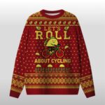 2025 Christmas Let's Roll About Cycling Ugly Sweater