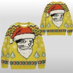 2025 Christmas Santa Cat Funny Ugly Sweater