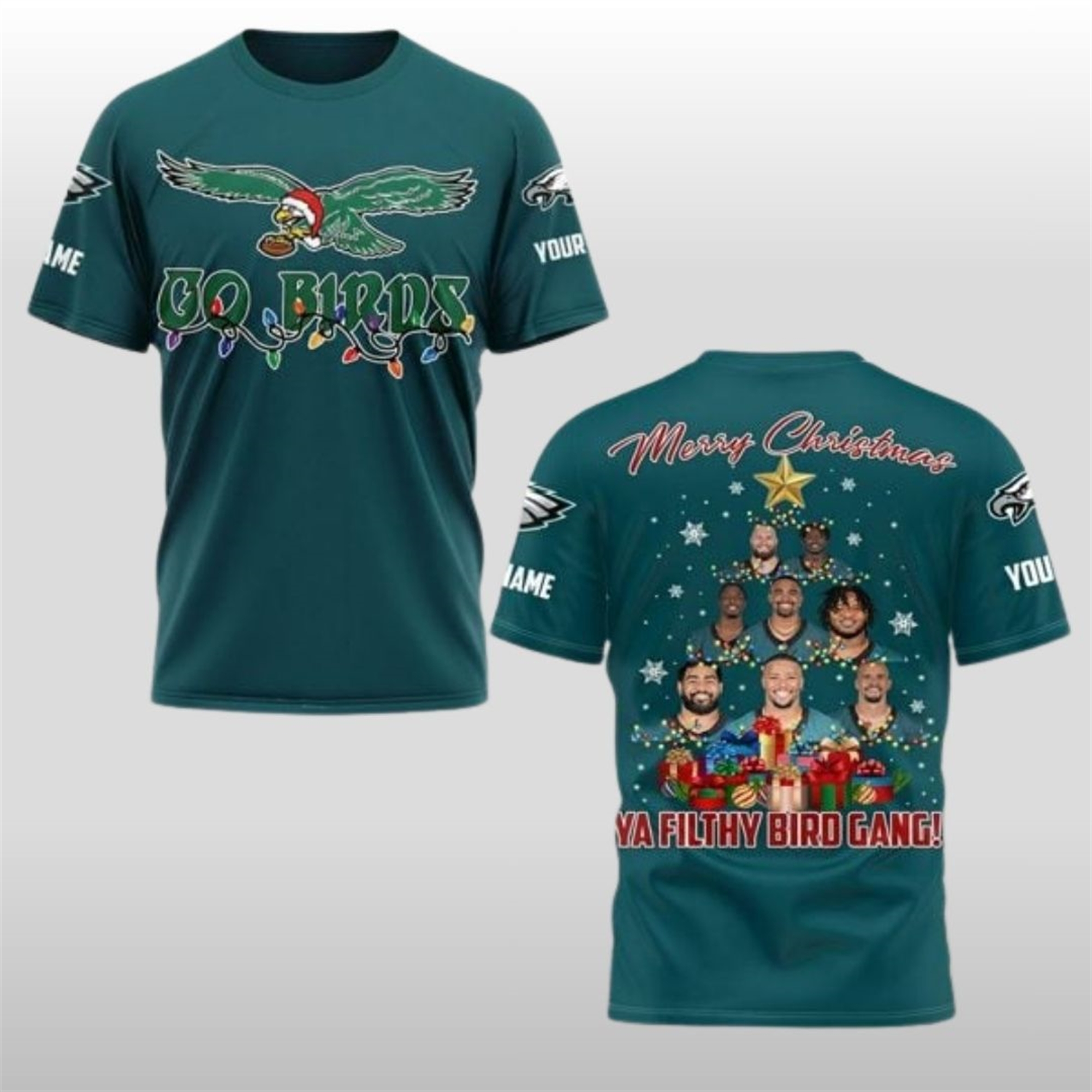 2025 Eagles Go Birds Merry Christmas Shirt 2025 Eagles Go Birds Merry Christmas Shirt