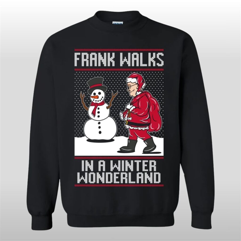 2025 Frank Walks In A Winter Wonderland Ugly Sweater