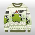 2025 Frog Hocus Pocus I Cannot Focus Ugly Sweater
