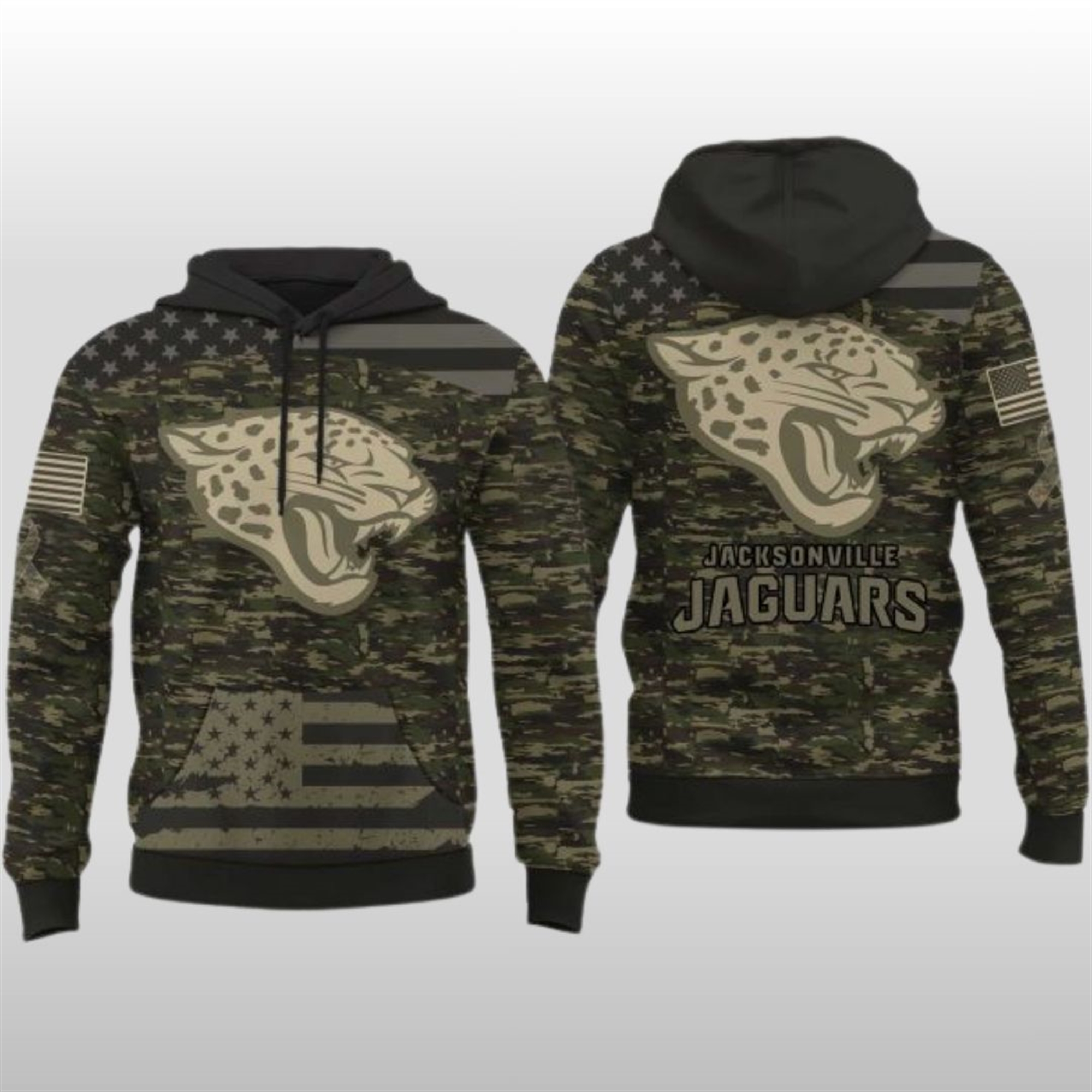 2025-Jaguars-Salute-to-Service-Camo-Hoodie Show your pride with the 2025 Jaguars Salute to Service Camo Hoodie. Featuring a camo design and team logo, it’s the ultimate Jacksonville Jaguars military-themed camo pullover for fans.