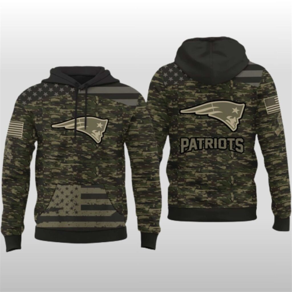 2025 Patriots Salute To Service Camo Hoodie