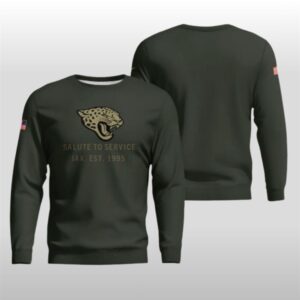 Jacksonville Jaguars Forest Green 2025 Salute to Service Sweatshirt