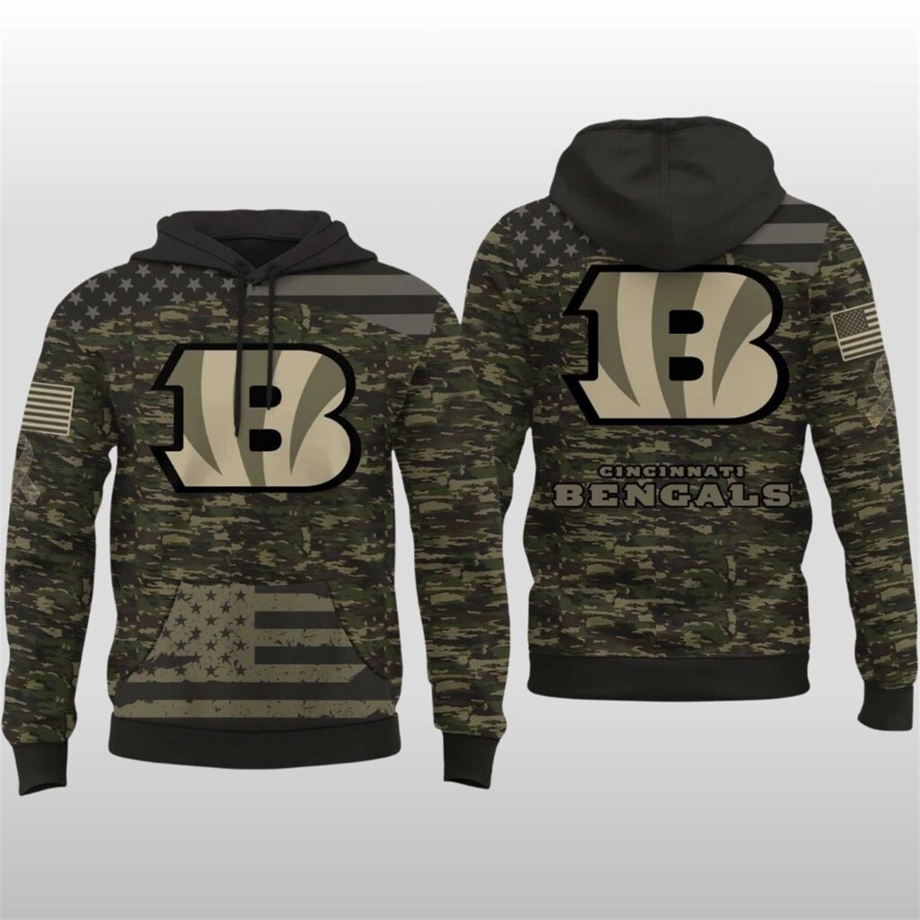 Bengals Salute to Service Camo Hoodie 2025