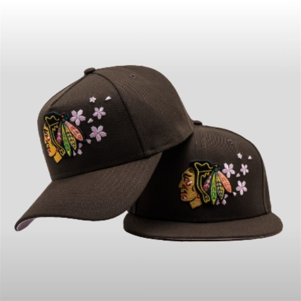 Cherry Blossom Blackhawks Hat