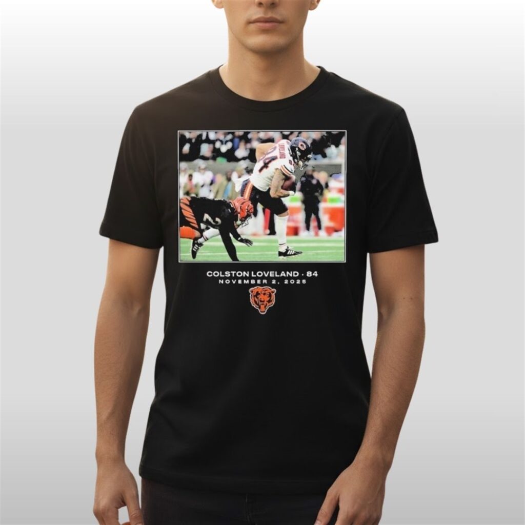 Colston Loveland #84 November 2 2025 Chicago Bears Shirt