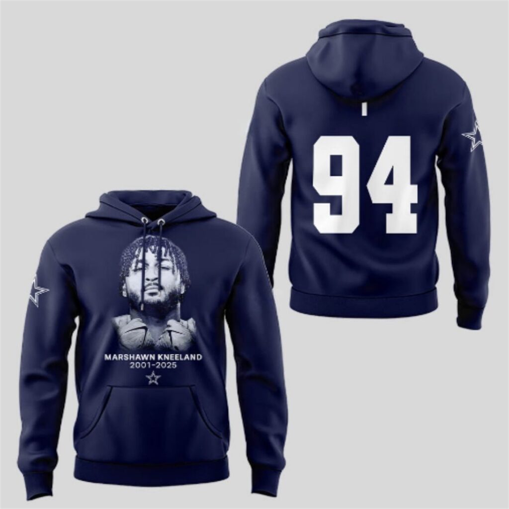 Cowboys Marshawn Kneeland 2001 - 2025 94 Hoodie 1 Cowboys Marshawn Kneeland 2001 - 2025 94 Hoodie