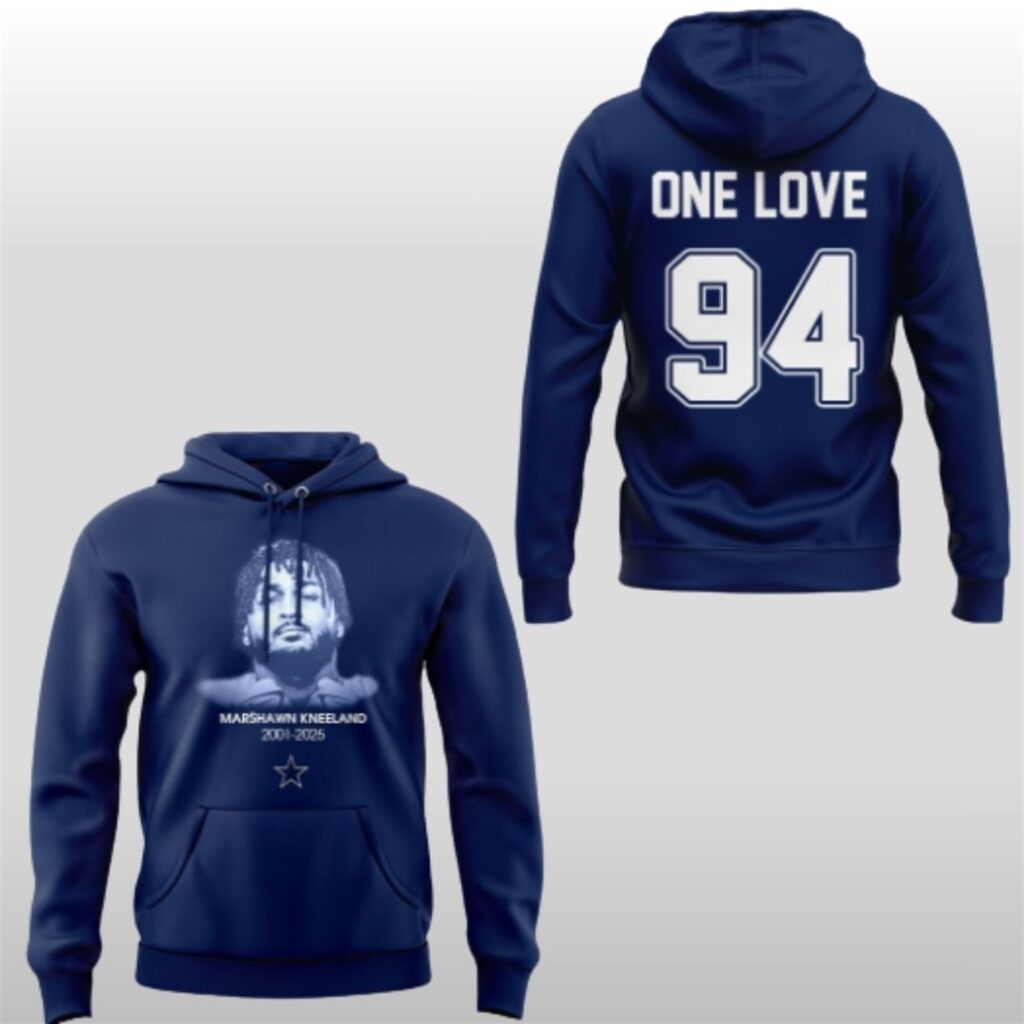 Cowboys Marshawn Kneeland 2001 - 2025 One Love Hoodie 10 Cowboys Marshawn Kneeland 2001 - 2025 One Love Hoodie