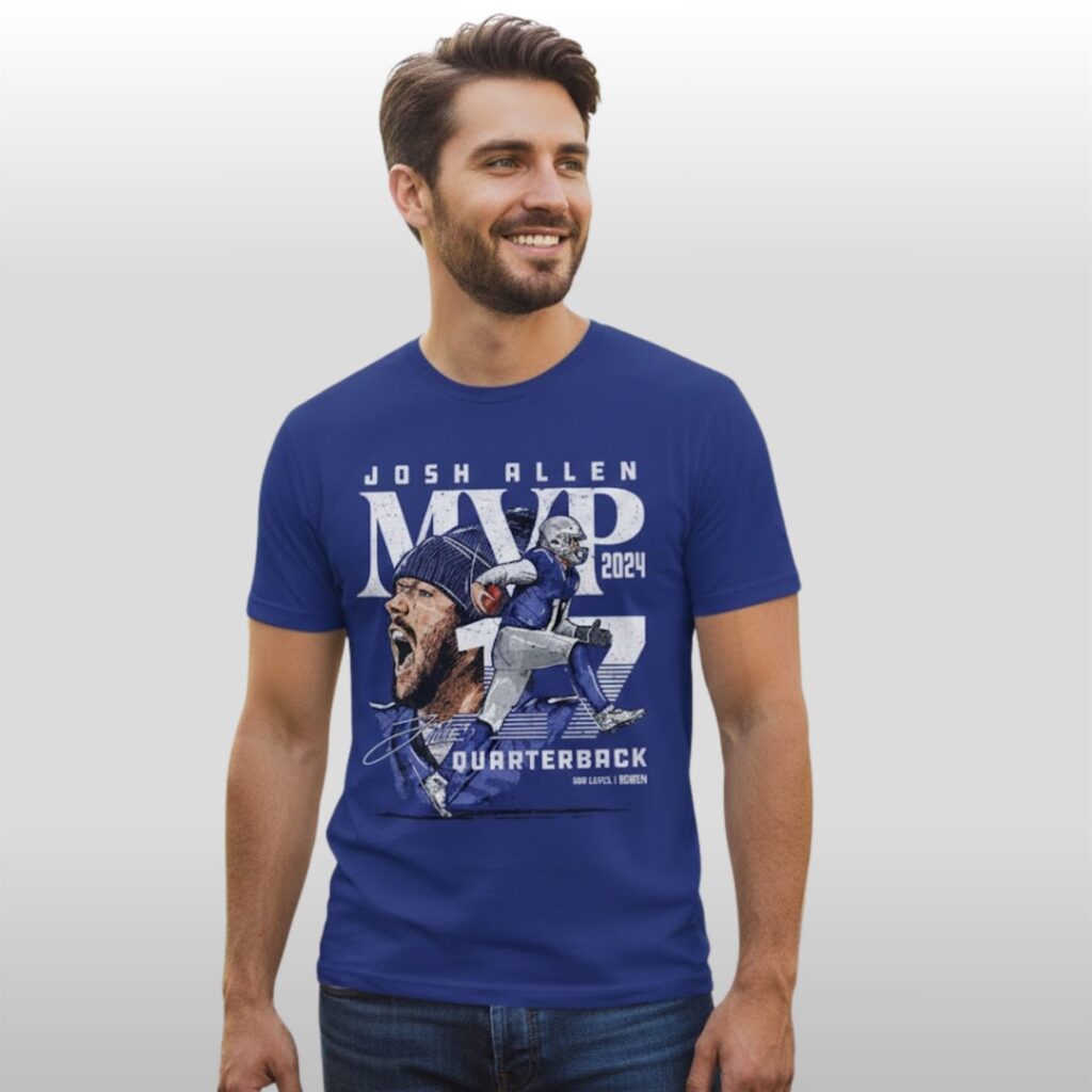 Josh Allen MVP 2024 Royal Quarterback Shirt