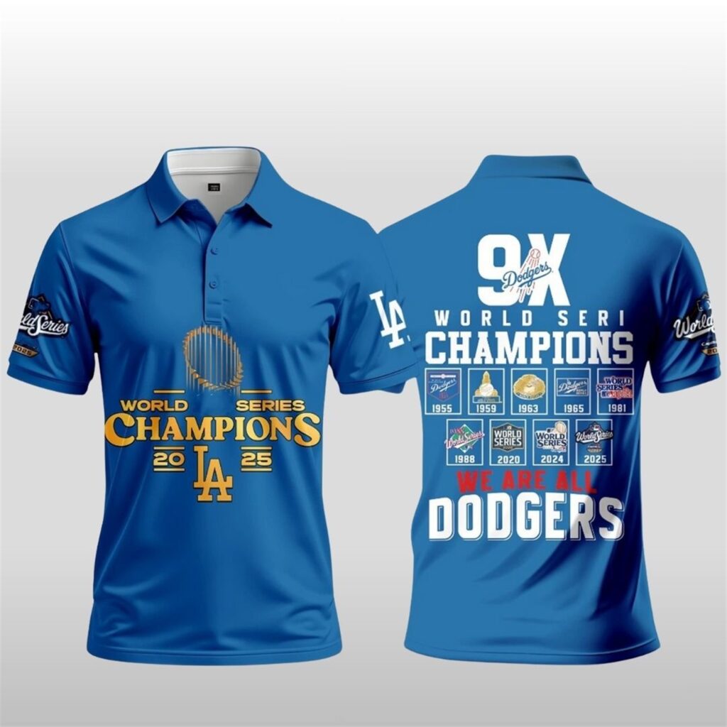Dodgers 2025 World Series Champions We Are All Dodgers Polo Shirt