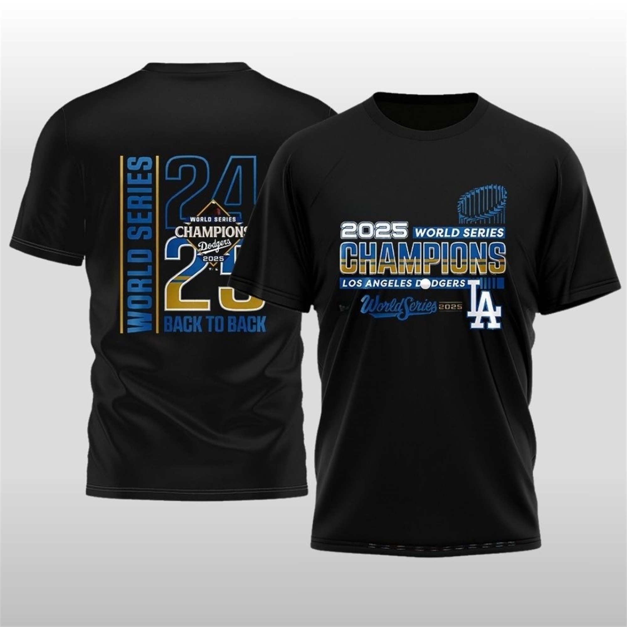 EZByACBK Dodgers 2025 Back To Back World Series Champions Baseball Shirt