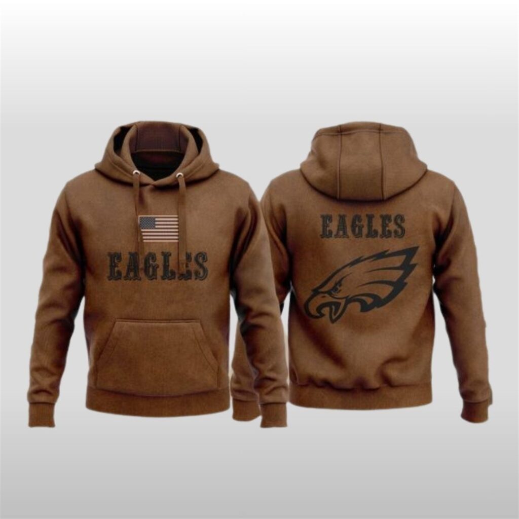 Eagles Brown Veterans Hoodie
