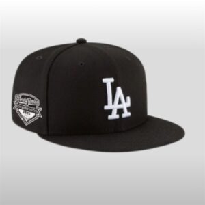 LA Dodgers 2025 World Series Champions Black White Hat