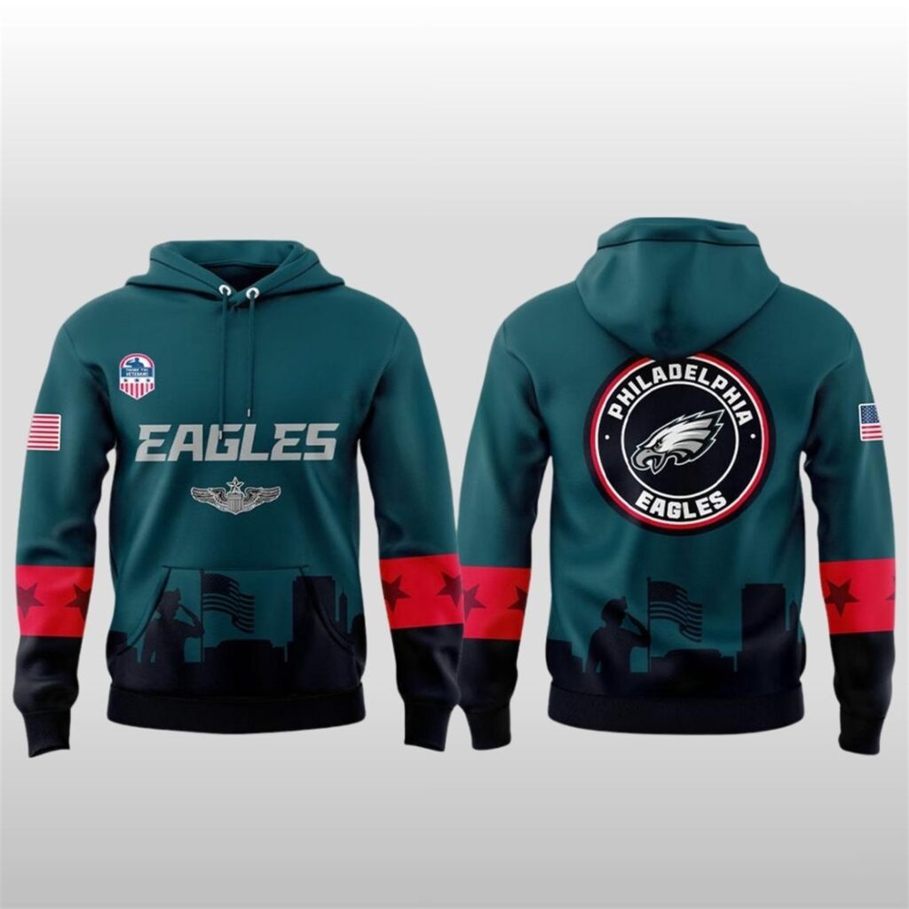 I3XH36W1 Philadelphia Eagles Veterans Game Day 2025 Hoodie