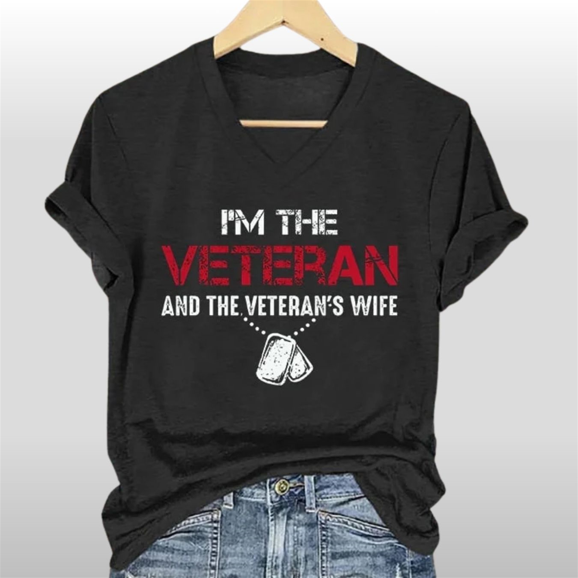 Im-A-Veteran-And-The-Veterans-Wife-Shirt I'm A Veteran And The Veteran's Wife Shirt