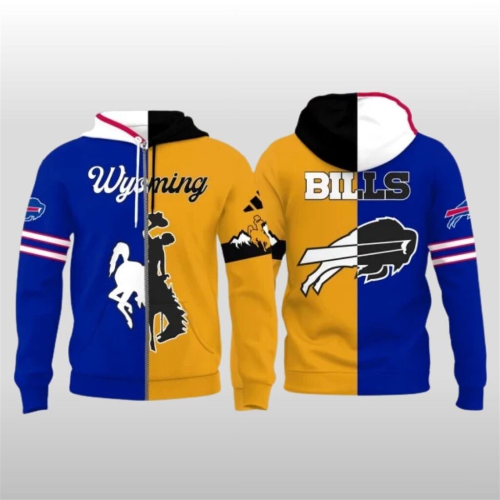 Josh Allen Buffalo Bills Wyoming Cowboys Hoodie 7 Josh Allen – Buffalo Bills x Wyoming Cowboys Hioodie