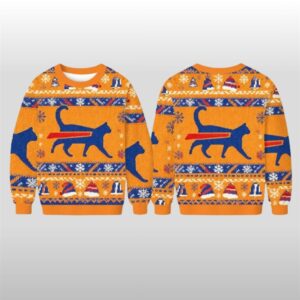 2025 Christmas Bills Meowfia Funny Ugly Sweater