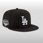 LA Dodgers 2025 World Series Champions Black White Hat