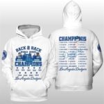 LA Dodgers Back 2 Back World Series Champions 2024-2025 Hoodie