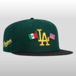 LA Dodgers Logo Patch Mexico & Usa Flag Hat