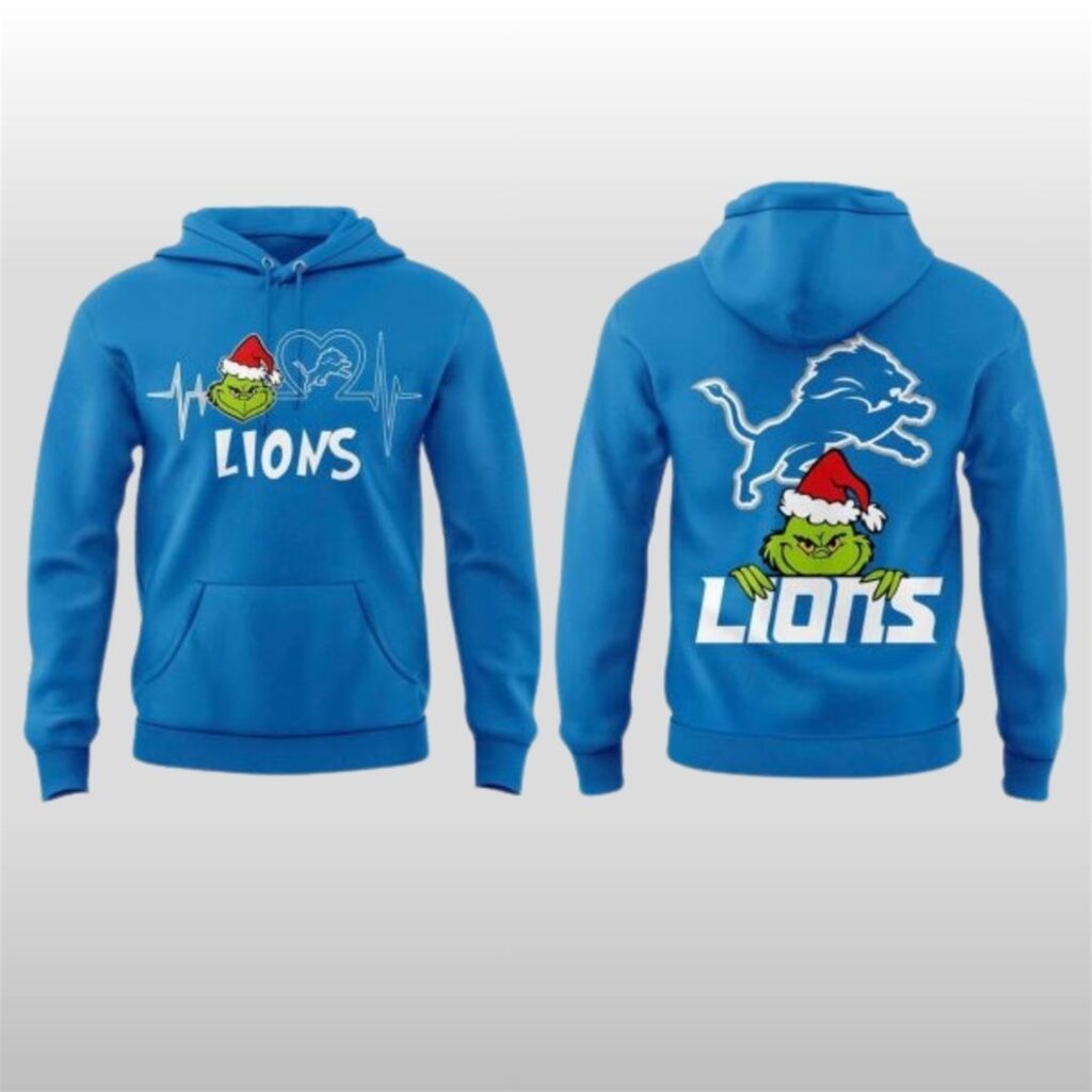 2025 Lions How Grnch Stole Merry Grnchmas Hoodie 4 Lions How Grnch Stole Merry Grnchmas Hoodie