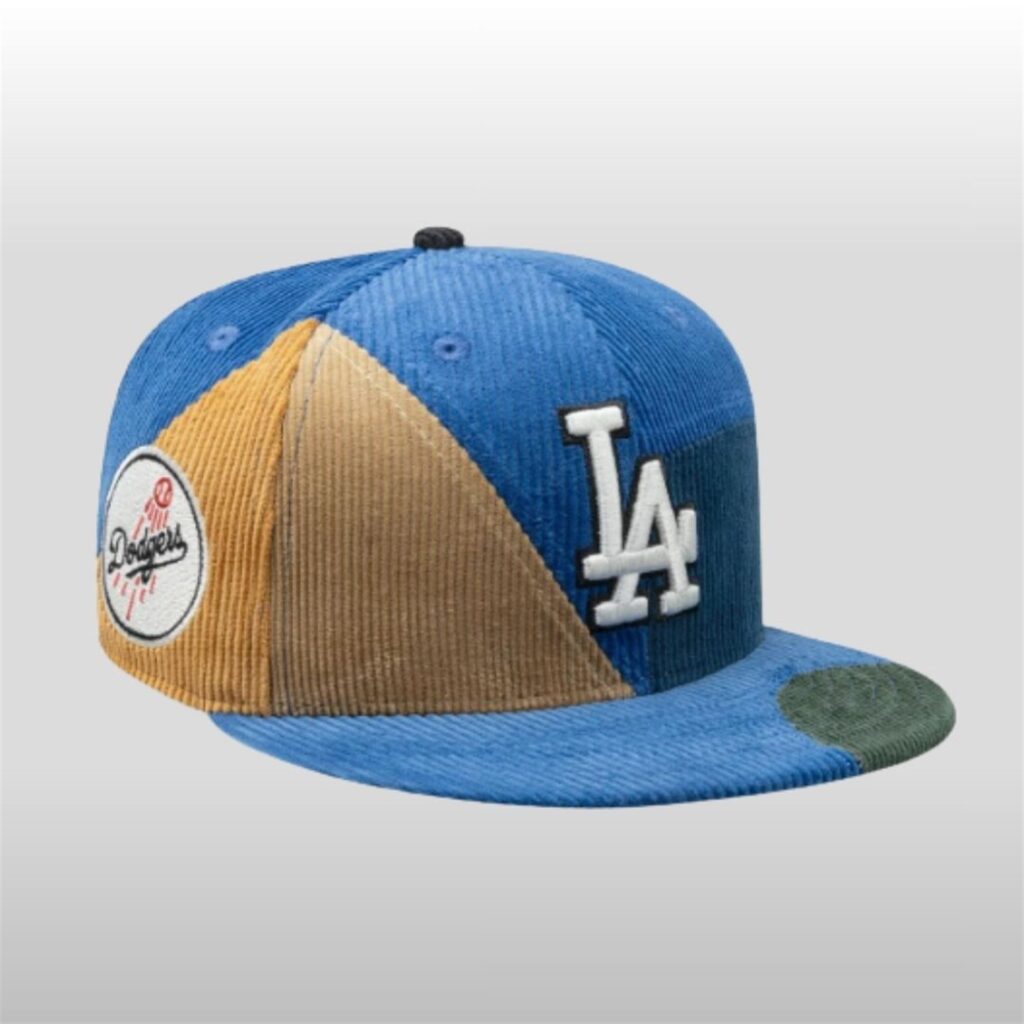LA Dodgers Corduroy Patchwork Hat 3 LA Dodgers Corduroy Patchwork Hat
