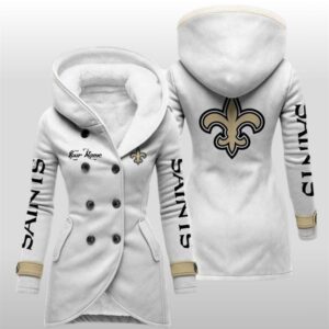 2025 Saints Long Hooded Fleece Jacket