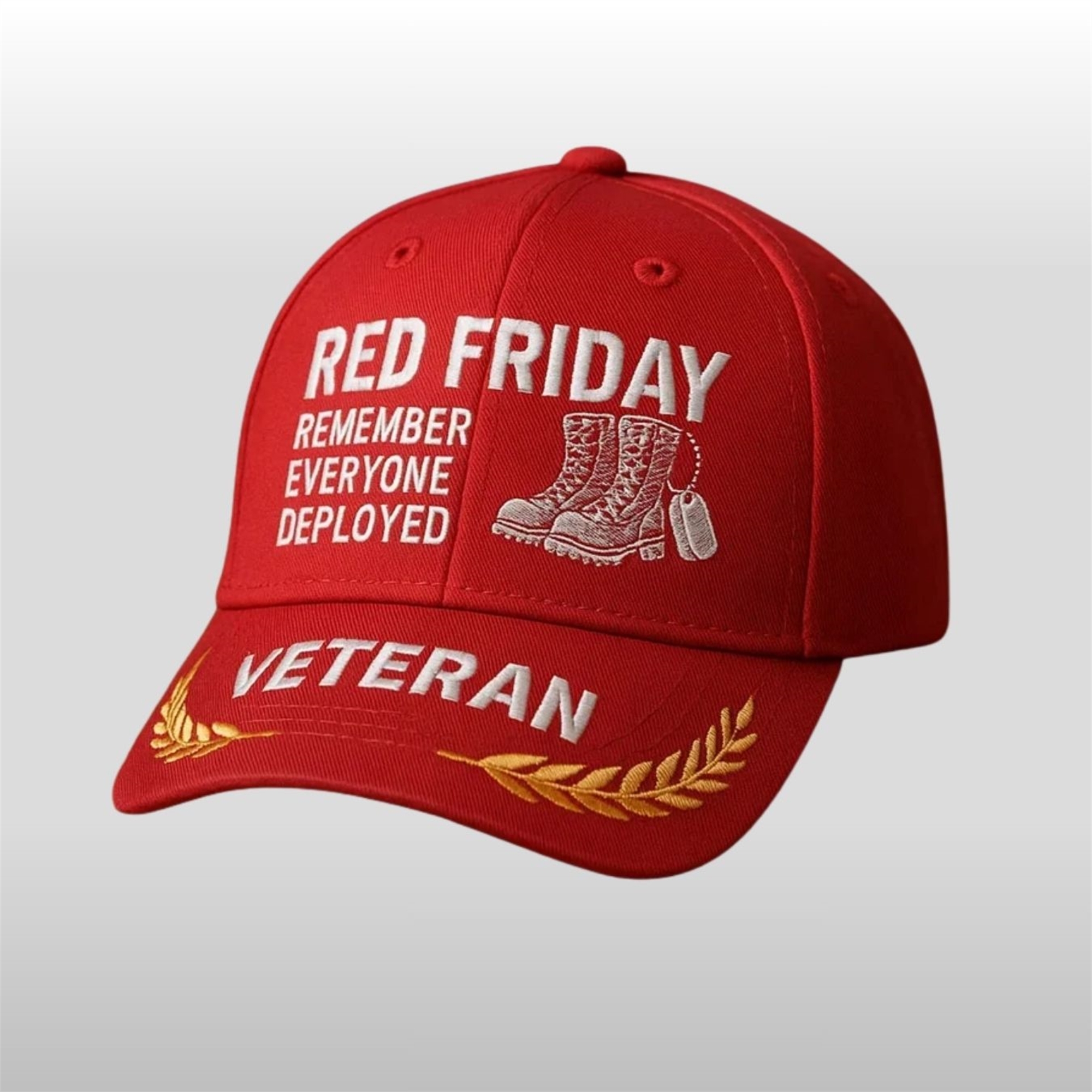 RED-Fridays-Remember-Everyone-Deployed-Veteran-Hat RED Fridays Remember Everyone Deployed Veteran Hat